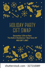 Holiday Party Gift Exchange Invitation