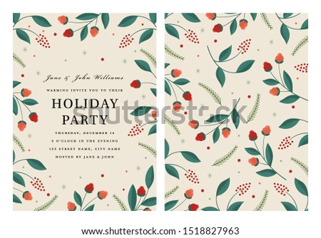 Holiday Party Invitation Template in Vector