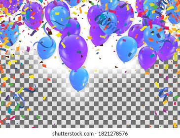 Antecedentes de vacaciones, fiestas y presentaciones para tarjetas de felicitación, invitaciones y diseño de ventas. Celebrar Bammer con banderas, luces y globos