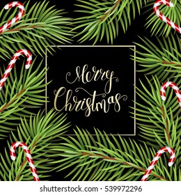 Holiday pattern. Christmas decoration. Christmas tree. Vector Illustration.
