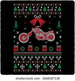 Holiday Pattern Christmas sweater design, vector illustrations, new year t-shirt.