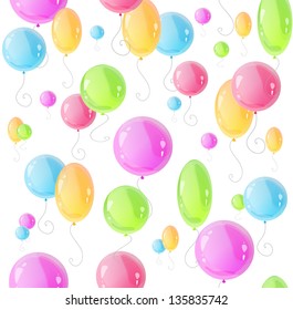 Holiday pattern with colorful balloons Vector