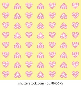 holiday pattern texture of pink hearts 