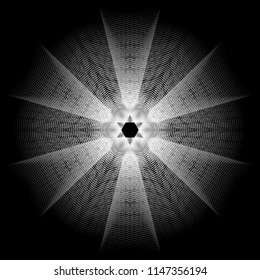Holiday patterns of stars and flowers for gifts geometric pentagram