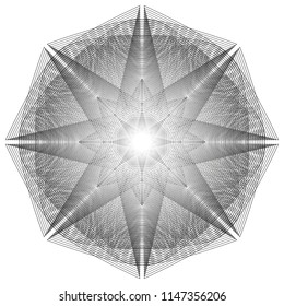 Holiday patterns of stars and flowers for gifts geometric pentagram