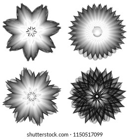 Holiday patterns of stars and flowers for gifts geometric pentagram