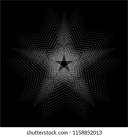 Holiday patterns of stars and flowers for gifts geometric pentagram