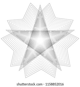 Holiday patterns of stars and flowers for gifts geometric pentagram