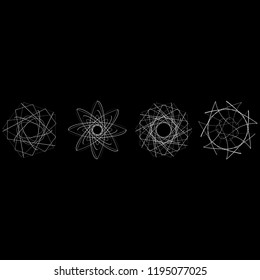 Holiday patterns of stars and flowers for gifts geometric pentagram