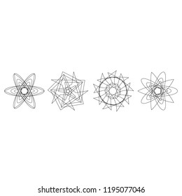Holiday patterns of stars and flowers for gifts geometric pentagram