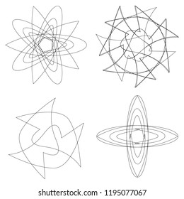 Holiday patterns of stars and flowers for gifts geometric pentagram