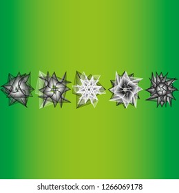 Holiday patterns of stars and flowers for gifts geometric pentagram