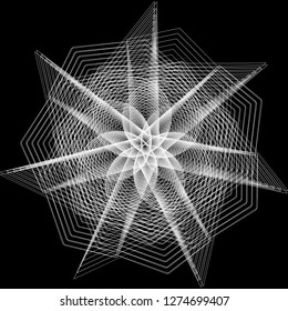 Holiday patterns of stars and flowers for gifts geometric pentagram