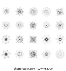 Holiday patterns of stars and flowers for gifts geometric pentagram