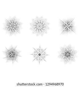 Holiday patterns of stars and flowers for gifts geometric pentagram