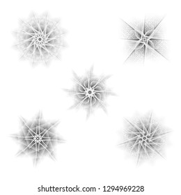 Holiday patterns of stars and flowers for gifts geometric pentagram