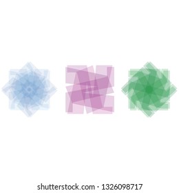 Holiday patterns of stars and flowers for gifts geometric pentagram