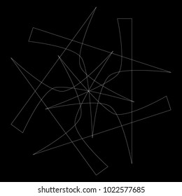 Holiday patterns of stars of snowflakes and flowers for gifts geometric pentagram