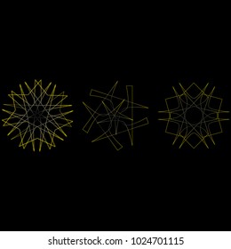 Holiday patterns of stars of snowflakes and flowers for gifts geometric pentagram