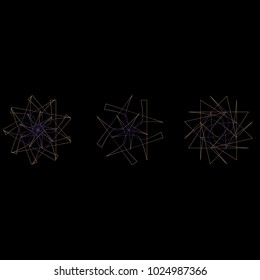 Holiday patterns of stars of snowflakes and flowers for gifts geometric pentagram