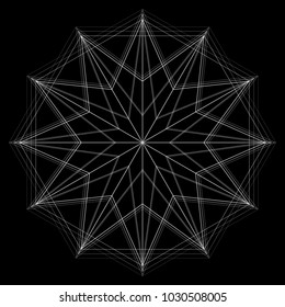 Holiday patterns of stars of snowflakes and flowers for gifts geometric pentagram