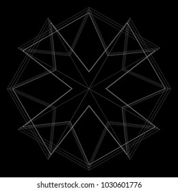 Holiday patterns of stars of snowflakes and flowers for gifts geometric pentagram