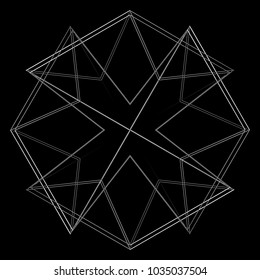 Holiday patterns of stars of snowflakes and flowers for gifts geometric pentagram