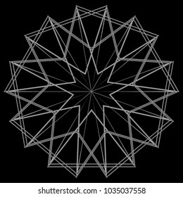 Holiday patterns of stars of snowflakes and flowers for gifts geometric pentagram