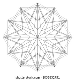 Holiday patterns of stars of snowflakes and flowers for gifts geometric pentagram