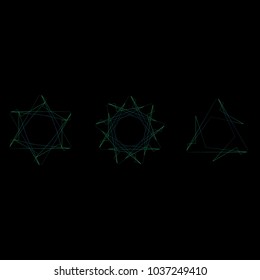 Holiday patterns of stars of snowflakes and flowers for gifts geometric pentagram