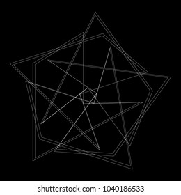 Holiday patterns of stars of snowflakes and flowers for gifts geometric pentagram