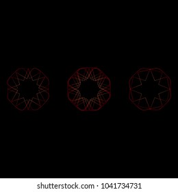Holiday patterns of stars of snowflakes and flowers for gifts geometric pentagram