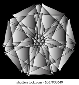 Holiday patterns of stars of snowflakes and flowers for gifts geometric pentagram