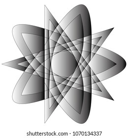 Holiday patterns of stars of snowflakes and flowers for gifts geometric pentagram