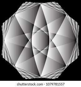 Holiday patterns of stars of snowflakes and flowers for gifts geometric pentagram