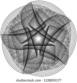 Holiday patterns of stars of snowflakes and flowers for gifts geometric pentagram