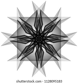 Holiday patterns of stars of snowflakes and flowers for gifts geometric pentagram