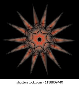Holiday patterns of stars of snowflakes and flowers for gifts geometric pentagram