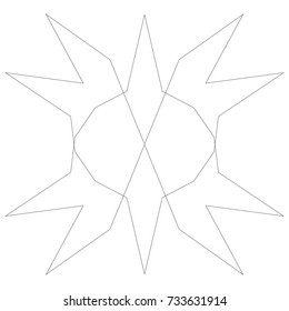 Holiday patterns of stars of snowflakes and flowers for gifts geometric pentagram