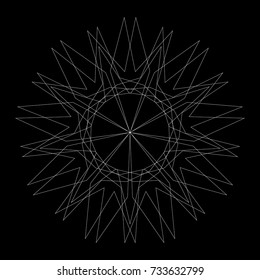 Holiday patterns of stars of snowflakes and flowers for gifts geometric pentagram
