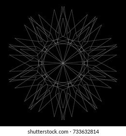Holiday patterns of stars of snowflakes and flowers for gifts geometric pentagram