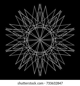 Holiday patterns of stars of snowflakes and flowers for gifts geometric pentagram