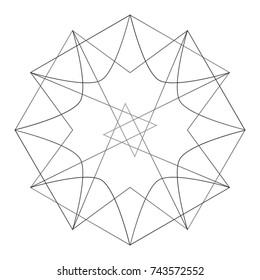 Holiday patterns of stars of snowflakes and flowers for gifts geometric pentagram