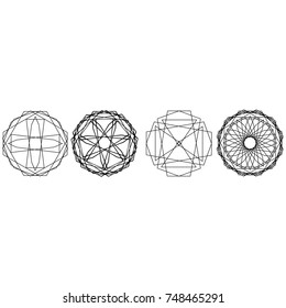 Holiday patterns of stars of snowflakes and flowers for gifts geometric pentagram