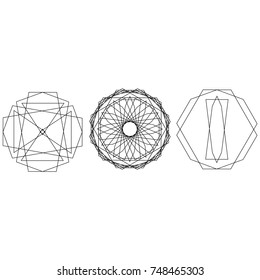 Holiday patterns of stars of snowflakes and flowers for gifts geometric pentagram