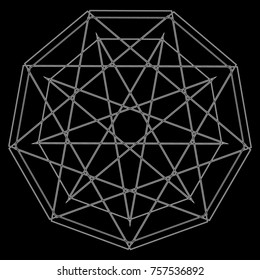 Holiday patterns of stars of snowflakes and flowers for gifts geometric pentagram