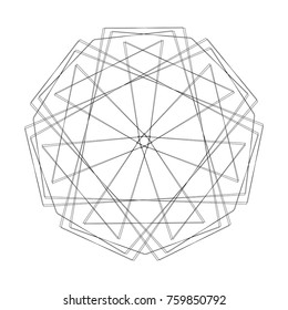 Holiday patterns of stars of snowflakes and flowers for gifts geometric pentagram
