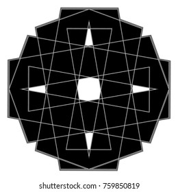 Holiday patterns of stars of snowflakes and flowers for gifts geometric pentagram