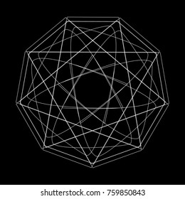 Holiday patterns of stars of snowflakes and flowers for gifts geometric pentagram