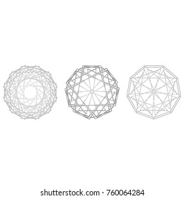 Holiday patterns of stars of snowflakes and flowers for gifts geometric pentagram